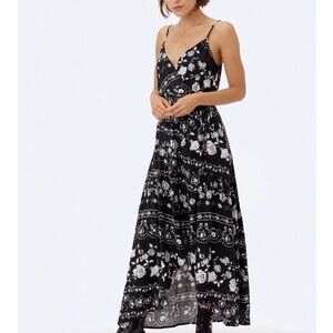 Lovestitch Black and White Floral Maxi Dress